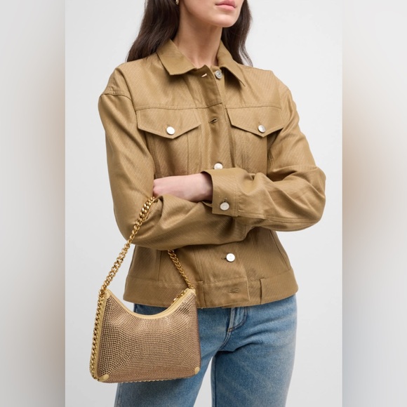 STELLA MCCARTNEY MINI ZIP SHOULDER BAG ECO ALL OVER C FAWN - Picture 2 of 10